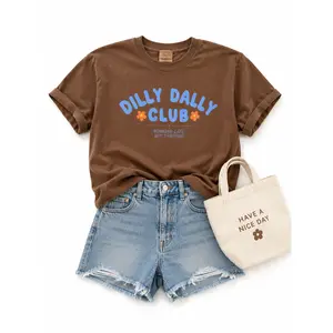 Plus/Reg Short Sleeve "Dilly Dally Club" Graphic Tee