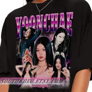 Limited Yoonchae Unisex Shirt For Man and Woman 90s, Katseye Fan Merch Tees