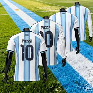 22026 Argentina National Home Messi #10 Short-Sleeve and Long-Sleeve Soccer Jersey