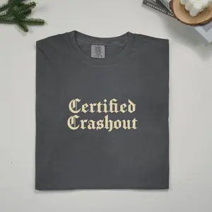 ChicCotton Vintage Certified Crashout Comfort Colors Shirt, Rebellious Attitude T-shirt, Hip Hop Culture Graphic Tee, Bold Statement Clothing