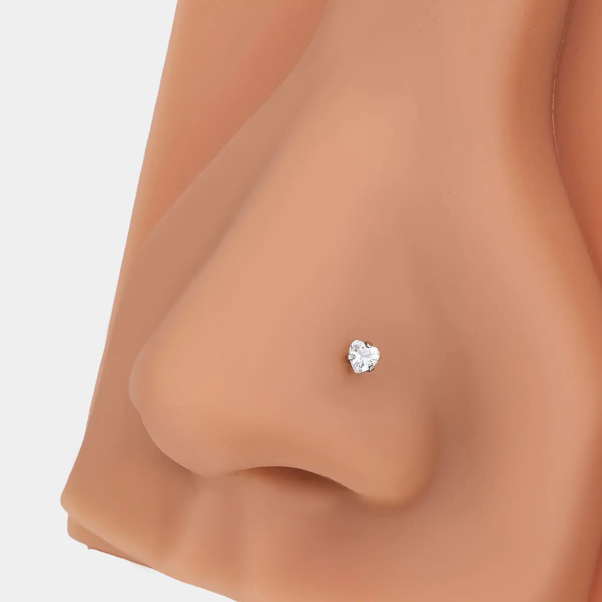 Prong Heart CZ Silver