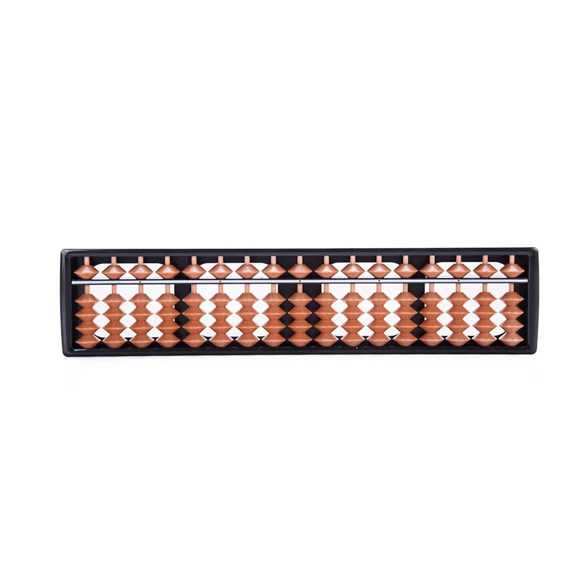 17-Digit Traditional Chinese-Japanese Soroban Abacus - Physical Beads, Plastic Frame Office Stationery Supplies for Children’s Math Learning (10.5 in)