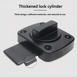 Rotating Latch Bolt Zinc Alloy Door Lock, Anti-Theft Security Chain for Hotel, Thickened Sliding Door Safety Lock for Bedroom Bathroom