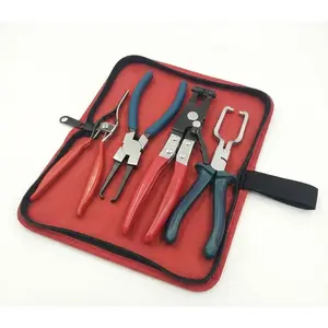 Set of 4 Pcs Electrical Connector Disconnect Tool Fuel Line Pliers 9" Fuel Filter Caliper Electrical Disconnect Pliers for Cars Hose Pipe Clamp Clip