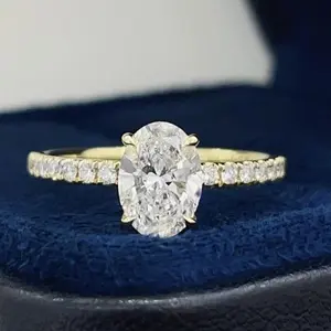 k18yg labgrown diamond ring 2.42g D1.31ct lg208 zlz027