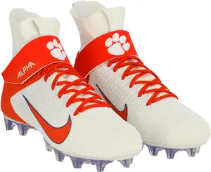 Clemson Tigers Team-Issued Orange and White Elite Cleats from the Football Program - Size 16 - Fanatics Authentic Certified