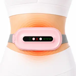 WEARABLE Heating Belt for Waist & Lower Back, Rechargeable Heating Pad with Vibration Massage, 3 Heat Levels, Type-C Fast Charging, Adjustable Strap, Heat Therapy Comfort for Daily Use