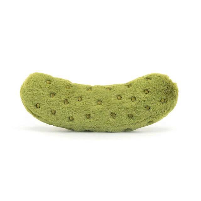 JellyCat Emotional Support Pickle Plush Soft Kawaii Gherkin Stuffed Animal with Corduroy Legs Cute Desk Buddy Room Decor Gift