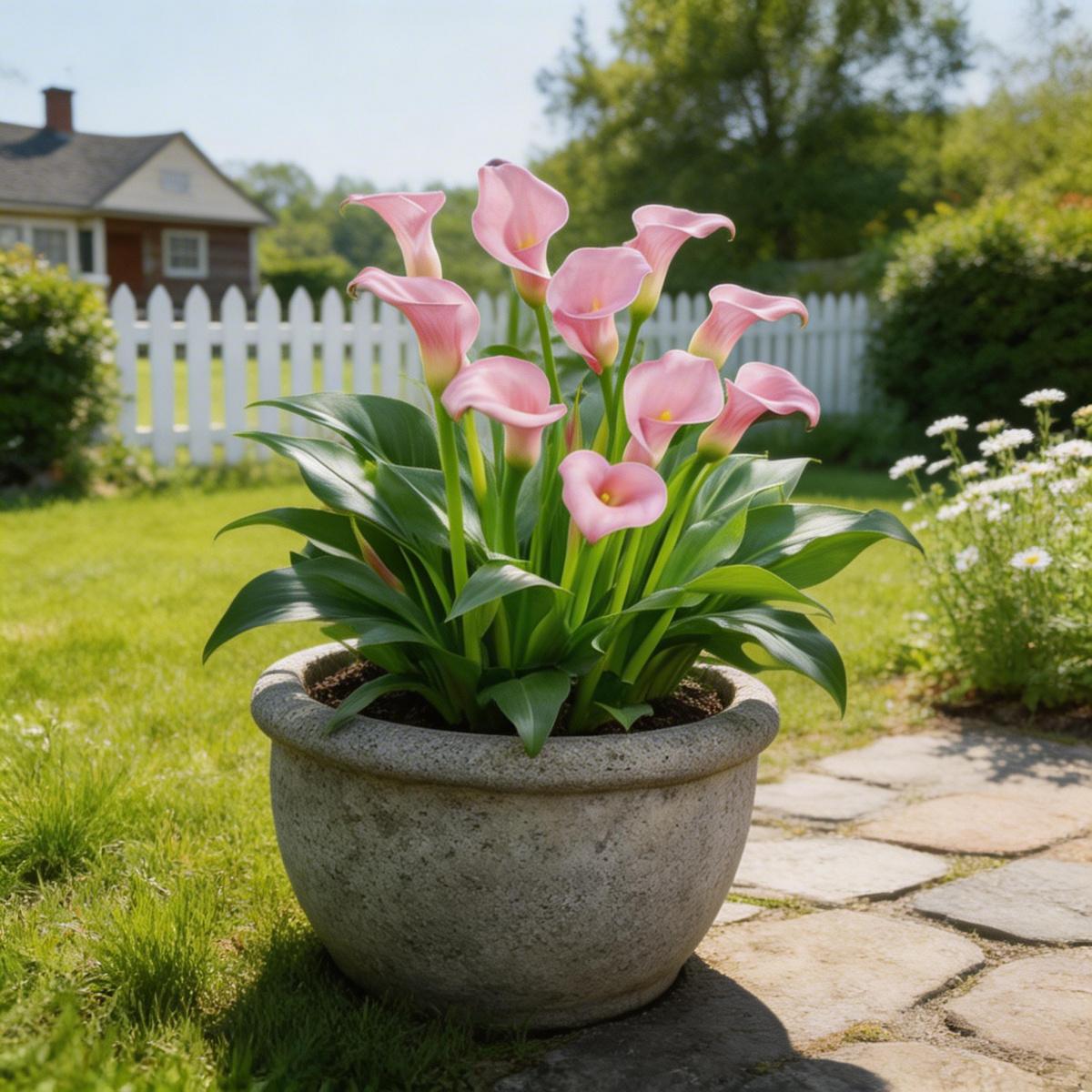 Elegant Calla Lily Bulbs for Garden & Indoor Planting – Premium Rhizomes with Large Blooms for Wedding Decor & Home – Easy to Grow Perennial Flowers for Pots, Borders, and Patio