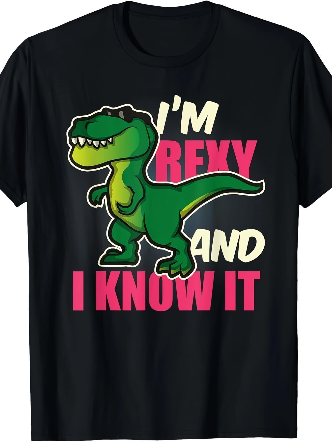 T-Shirt Featuring a Dinosaur Pirate Dragon Peeking, G
