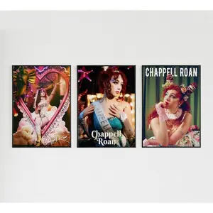 Chappell Roan Poster set of 3, The Rise And Fall Of A Midwest Princess, Chappell Roan wall art, Pink Pony Club, Chappell Roan Prints, Gift