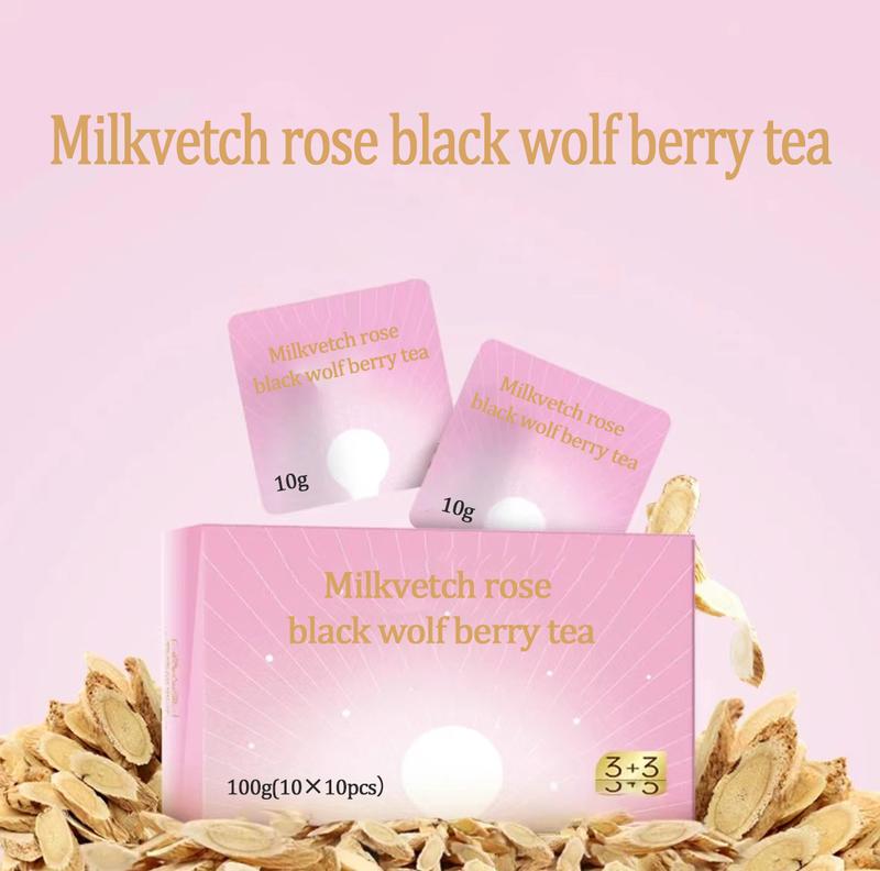 Beauty Tea Little Light Bulb Milkvetch Root Rose Tea 100g (10g×10packs)Red dates, longan, wolfberry, milkvetch, roses, black wolfberry