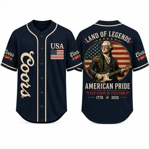 American Pride Coors Baseball Jersey, USA Freedom Celebration Shirt, 250 Years Patriotic Button Up Jersey For Men Women Open For Sale!