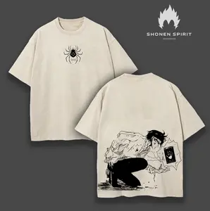 Retro Heavy Limited Chrollo Lucilfer Hunter x Hunter Anime Double Printed Vintage  Washed Tee Unisex Oversize Anime Manga Washed Heavyweight Cotton T-shirt, Gift For Anime Fan, Anime Lover