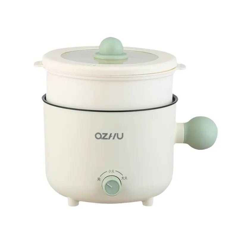 Mini Electric Cooker - Single Serve, Low-Power Energy-Saving, Lightweight Compact 17.5*13.5cm Non-Stick Spherical Pot Multifunctional Heating Pan for Dormitory Students, Rental Rooms & Narrow Kitchens, Rubber, Pvc, Sphere