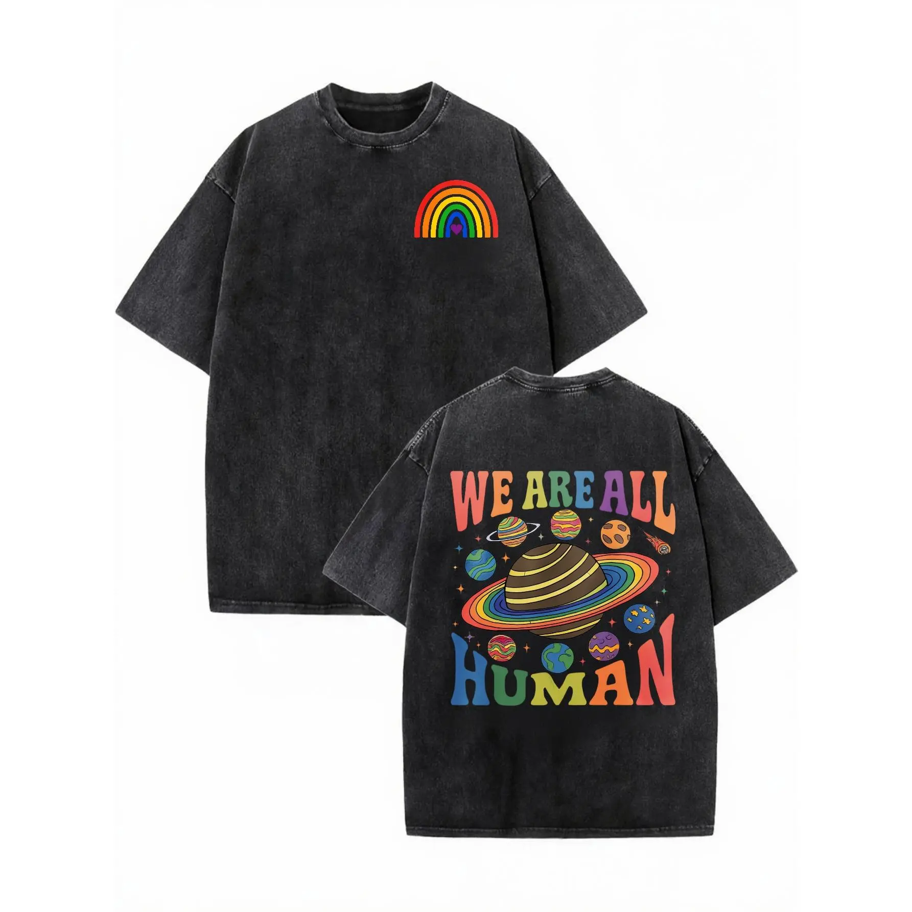 Fashion Pride Month Washed Shirt for Women and Men, LGBT Rainbow Clipart Unisex Shirt,Gay Tee, Rainbow LGBT Bow Outfit, Pride LGBT Shirt, Gay Lgbt T-shirt, Lgbtq quotes Shirt, Equality Hurts No One Apparel