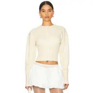LIONESS Head in The Clouds Cardigan in Ivory