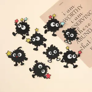Dust Cartoon Embroidered Patches, Iron On Self-Adhesive No-Sew Patch, Magic Decor Sticker for Bag, Notebook, Phone Case