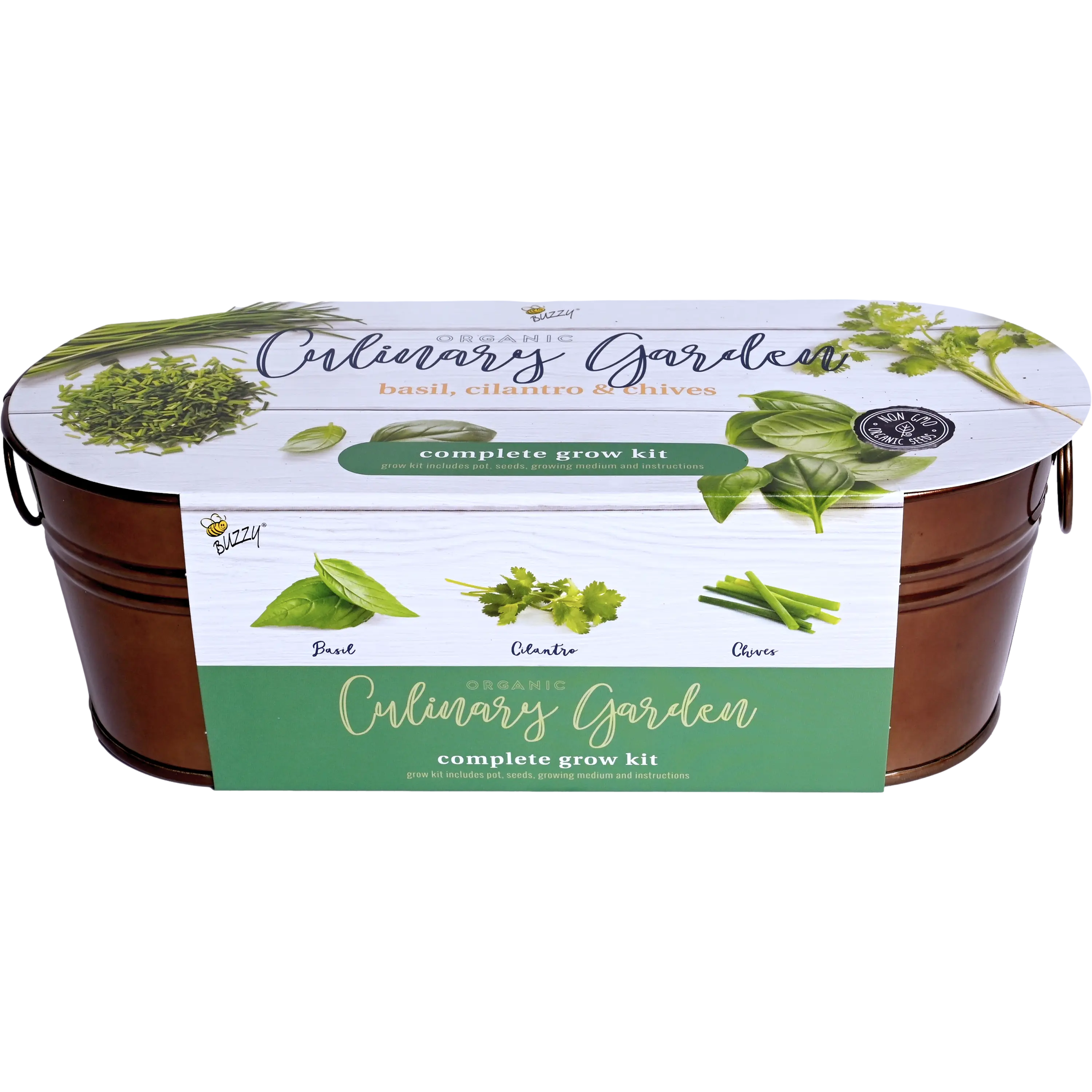 Organic Culinary Herb Grow Kit | Basil, Cilantro & Chives