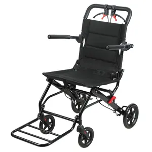 Explorinox Foldable Wheelchair for Adults Lightweight Design with Manual Wheel Pull Bar Ergonomic Handbrake & PU Wheels for Smooth Ride Healthcare Equipment - Tool