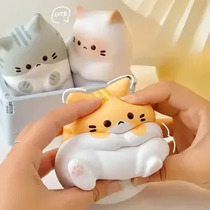 1 cute cartoon cat squeeze toy, suitable for children and adults, soft and squishable PU slow-rebound ball, popular fidget toy, Halloween and Christmas gift