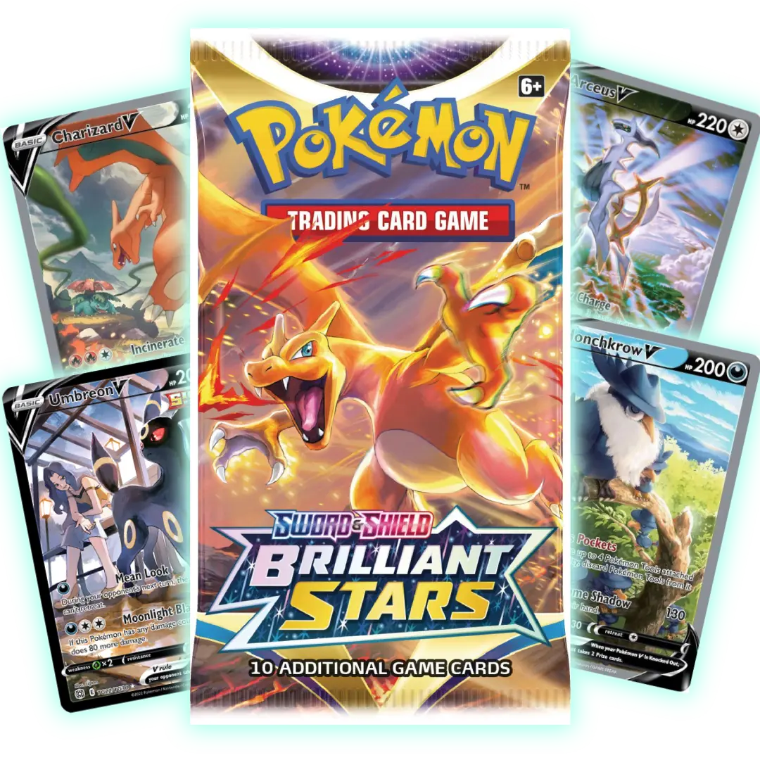 brilliant stars sealed booster box POKEMON Sword & Shield 36 Packs TCG  Game of Cards quality plastic Brilliant Stars Pokemon Booster Pack