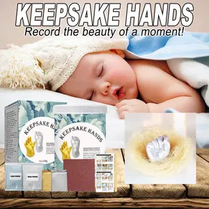 Baby Hand & Foot Casting Kit – DIY Keepsake Gift for New Parents, Baby Shower, Nursery Décor, Safe & Easy Infant Hand Mold Kit