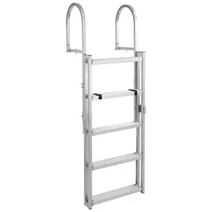 GARVEE Removable Dock Ladder - 3/4/5 Steps, 350/500lbs Load Capacity, Aluminum, Nonslip, for Lake, Marine Boarding, Pool