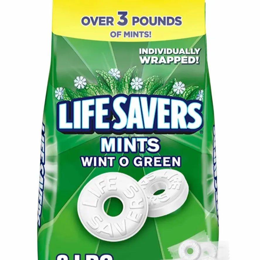 Wint-O-Green Breath Mints Hard Candy 3lb Wint-O-Green Breath Mints Hard Candy 3lb