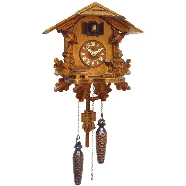 212 MAIN Alexander Taron 436QM Engstler Full-Size Traditional Wooden Battery-Powered Quartz Analog Clock - Musical Quartz Speciality Clock, Home Decor, Holiday Decor, Holiday Gift (Batteries Required)