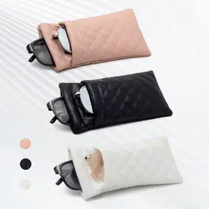 Portable Sunglasses Case Set, Soft PU Leather Eyewear Organizer, Pocket-Sized Sun Glasses Storage Solution, Modern Style Design, Accessories