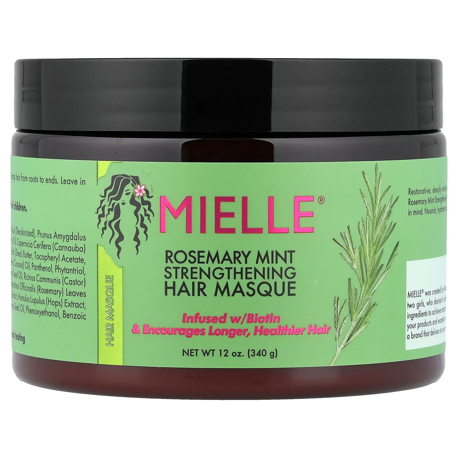 Mielle Strengthening Hair Masque, Rosemary Mint, 12 oz (340 g) Mielle Strengthening Hair Masque, Rosemary Mint, 12 oz (340 g)