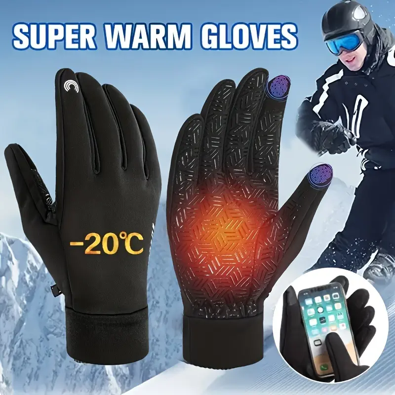 High Sensitivity Touch Screen Gloves，kevlar Cut Glove，Winter Cycling Gloves, Outdoor Casual Gloves For Both Men And Women With Silicone Strips On The Palm Of Each Finger And Reflective Strips