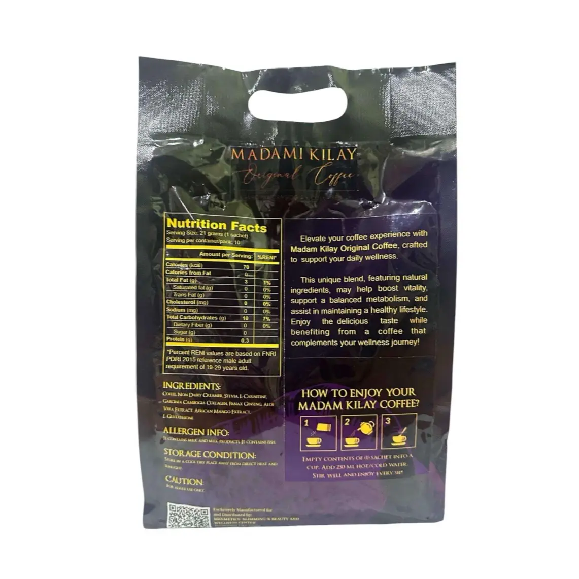 Madam Kilay Coffee Mix with Collagen - Jumbo Pack Supplement