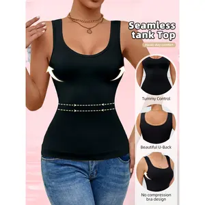 Women's High-Waisted Tank Top - Posture-Correcting Shirt with Tummy Control, Seamless Compression Top for Gym, Everyday & Formal Wear - Elegant Workout & Casual Outfits, Sleek Silhouette, Supportive Fabric, Fitness Enthusiasts