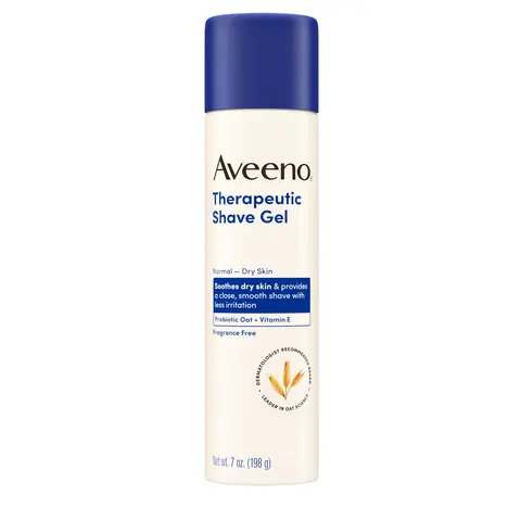 Aveeno Therapeutic Shave Gel with Oat & Vitamin E, for Dry Skin, 7 oz