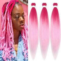 Rose Pink Ombre Braiding Hair 3 Packs