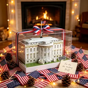 The White House 3D Puzzle – 35-Piece Architectural Model Kit for Adults & Kids, DIY Building Toy Scale Collectible Blocks Modular