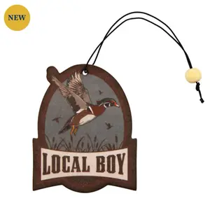 Swamp Duck Air Freshener with Local Boy Design and String Attachment for Fresh Odor