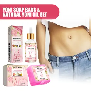 【Feminine Intimate Cleansing Soap】North Moon Gentle Cleansing and Care Essence for Women - Mild Bath Soap Essence for Body Skin Cleansing and Care Antibacterial Cleanser outdoorfun turmeric brightening bar Probiotics Gel Package