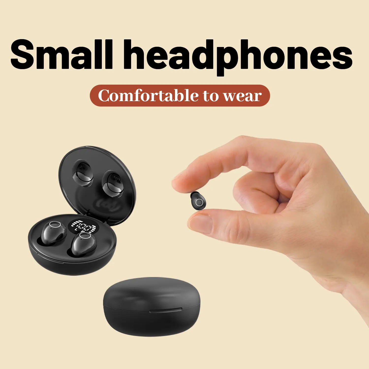 Invisible Mini Sleep Earbuds Wireless Bluetooth, Ultra-Light Comfort Fit Sleep Headphones for Side Sleepers, Unique Tumbler Portable Charging Case, Soft In-Ear Ear Plugs for Sleeping Small Ears Gym,back to school,back to school haul