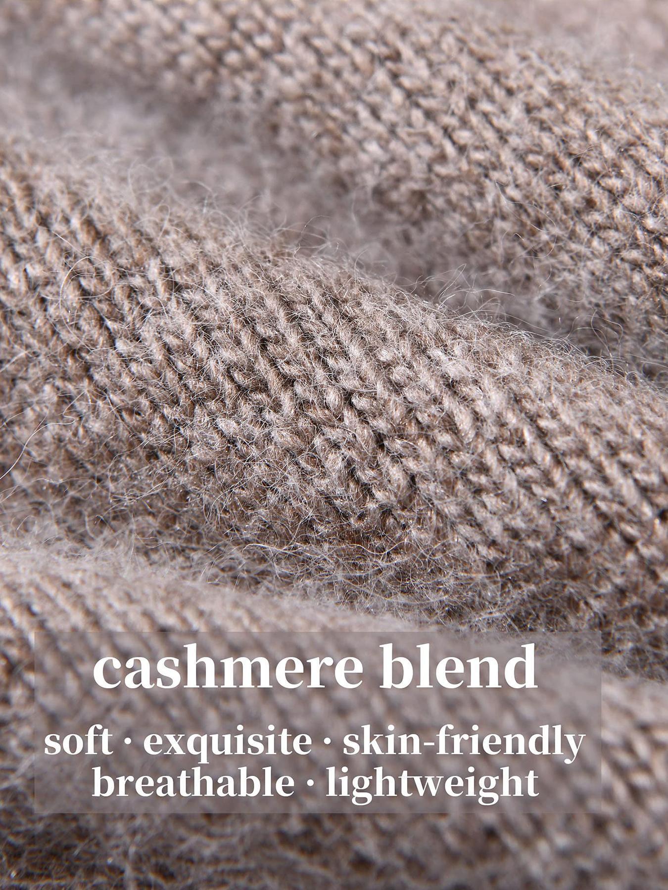 New Wool Blend Satin Lined Knit Beanie Hat, Lightweight Unisex Soft Loose Fit Warm Cap for Fall & Winter, Casual Style