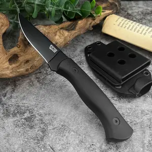 New product - Small Jungle Fixed-blade Knife with Scabbard, 7Cr13Mov Blade, Nylon Fiber Handle, Portable Multi-purpose Hiking Knife, Camping and Outdoor EDC Survival Knife, Tactical Knives, Outdoor EDC Tools
