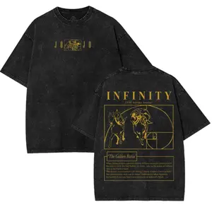 "JOJO'S BIZARRE ADVENTURE" THE GOLDEN RATIO JOHNNY JOESTAR INFINITY Anime T-Shirt, Cotton Shirt Regular Comfort Fit Fabric Menswear Top Oversized