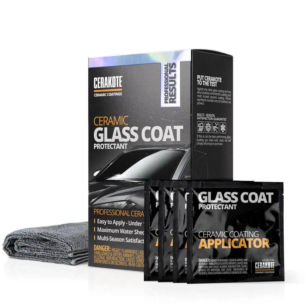 CERAKOTE Ceramic Glass Coat Protectant, Ceramic Windshield Coating, Hydrophobic Glass Treatment, Water Repellent for Cars, Easy Apply Ceramic Coating, Multi-Season Guarantee, Driving Visibility in Rain.Christmas gift for man
