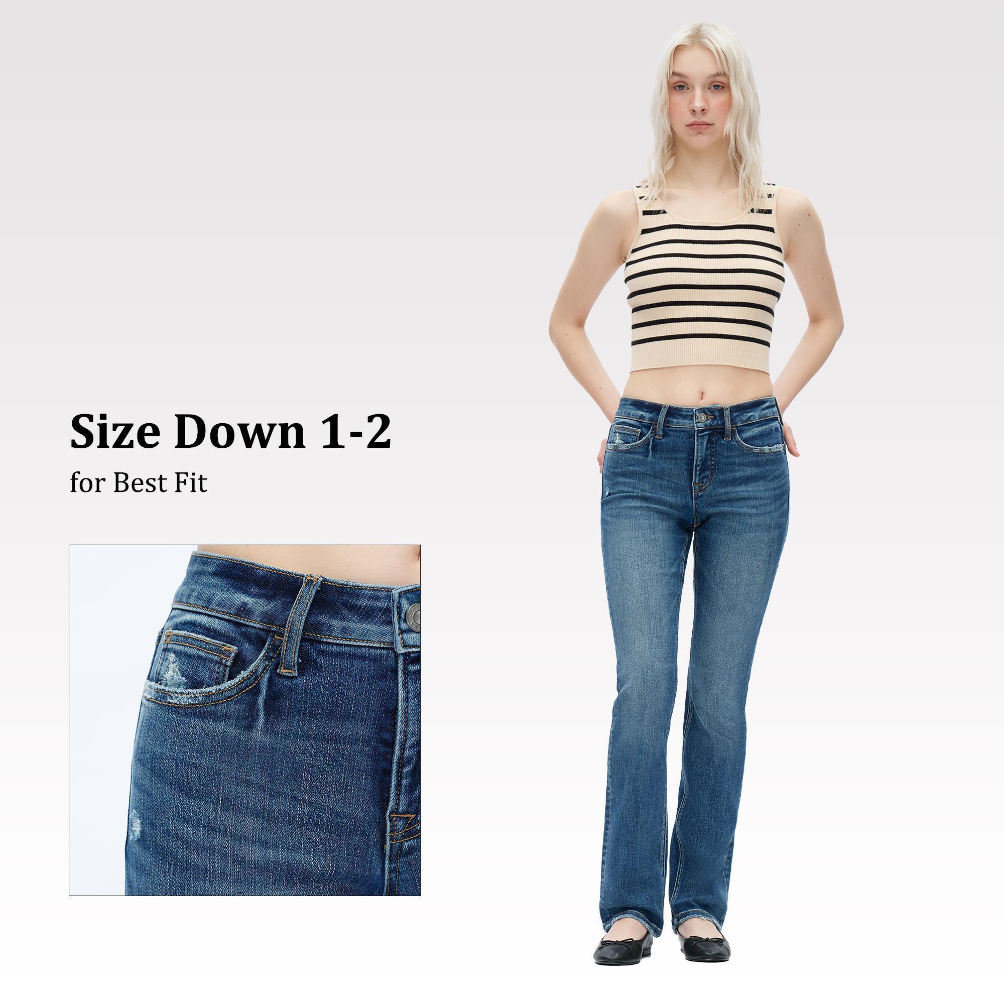 Plus Size Regual Women's Mid-Rise Straight Leg Jeans Soft Stretch Denim Pants Classic Denim Pants For Daily Wear Cotton Spandex Womenswear Bottom Everyday Fit Polyester Style  Viscose #TikTokShopHolidayHaul