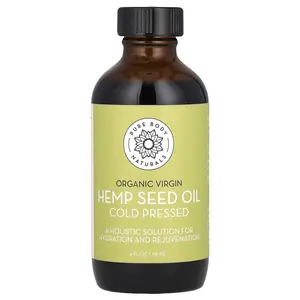 Pure Body Naturals Organic Virgin Hemp Seed Oil, 4 fl oz (118 ml)