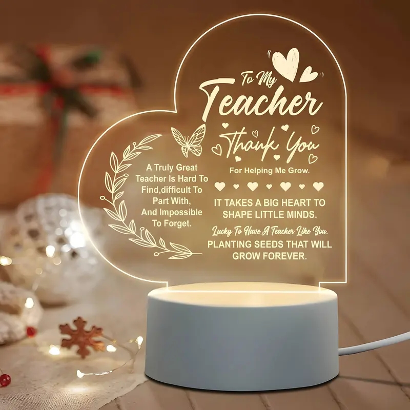Teacher Appreciation Gift Set, Teacher Acrylic Plaque, Paperweight & Desk Organizer, Perfect for Classroom Decor Decor, Office Essentials, Unique Teaching Assistant Present
