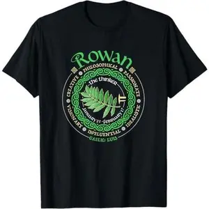 Celtic Tree Zodiac Druid Ogham Astrology Rowan T-Shirt