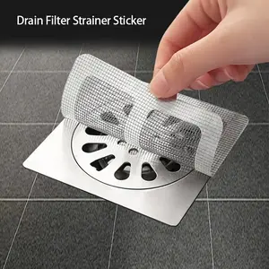 48Pcs Disposable Shower Drain Hair Collectors, Bathroom Tub and Sink Drain Strainer Covers, Floor Strainer Stickers, Bathroom Accessories